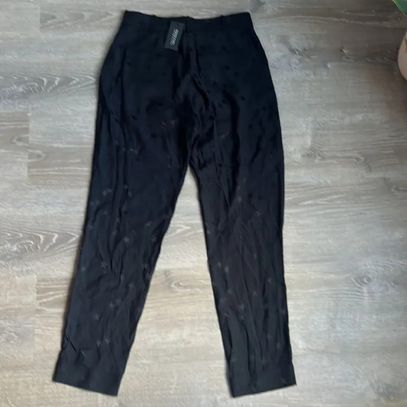 NEW Equipment x Tabitha Simmons Black Warsaw jacquard Star tapered Pants - Picture 3 of 13